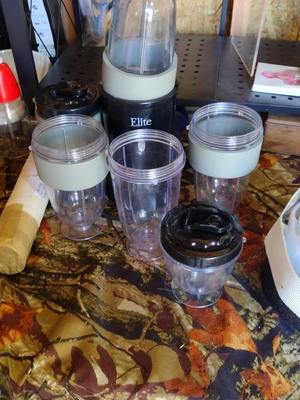 Elite Personal Blender Cup Set in Clear and Sage